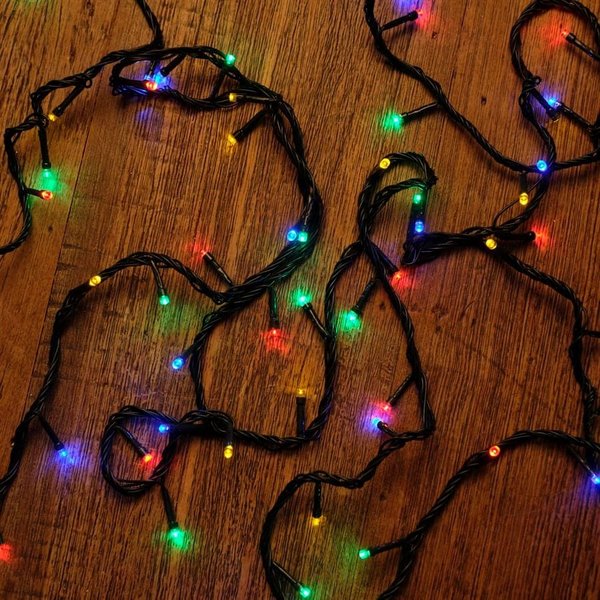 Conjunto de Luzes 10 Metros Com 100 LEDs Coloridos 8 Funções – Global ...